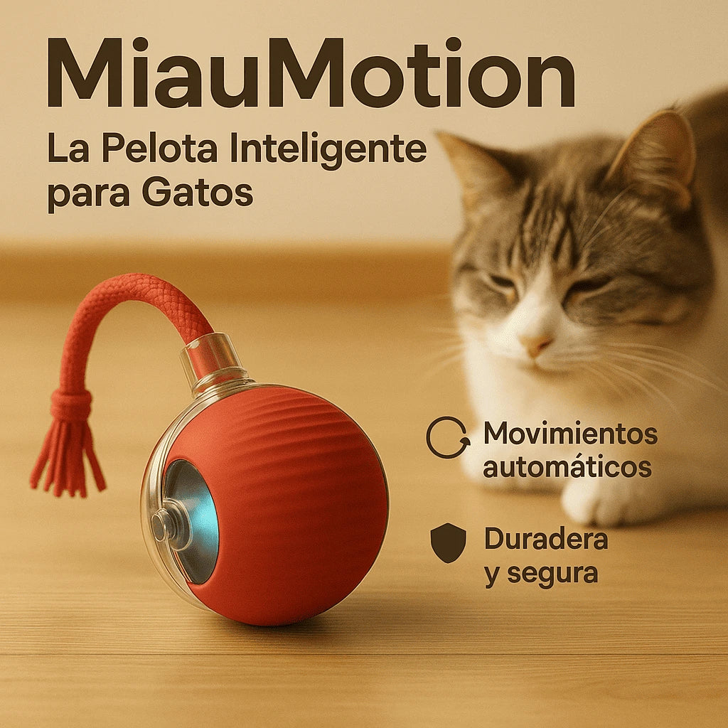 🐱 MiauMotion™ – La Pelota Inteligente que Mantiene a tu Gato en Movimiento